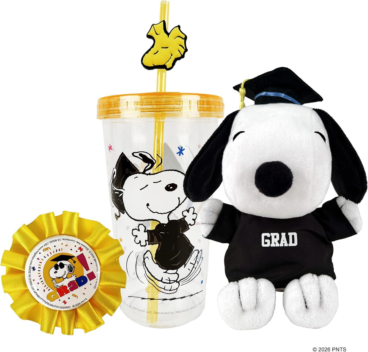 Megatoys Peanuts Snoopy - Juego de regalo de graduación de Snoopy d...