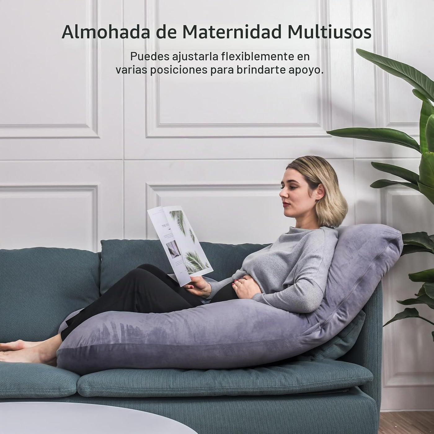 Momcozy Almohada de embarazo para dormir - Almohada de maternidad d...