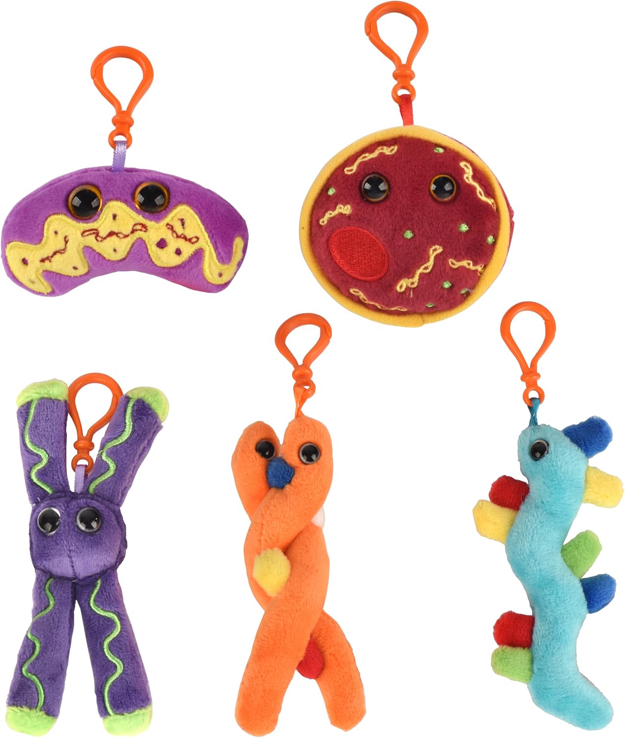 GIANT MICROBES Caja de regalo con temática de genética, llaveros de...