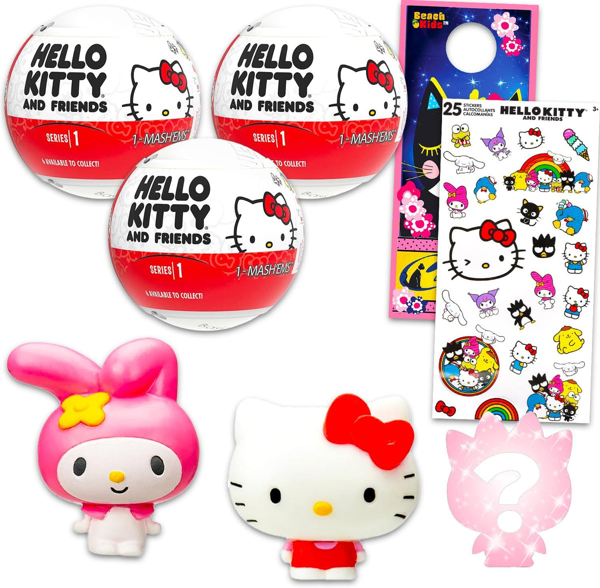 Hello Kitty Regalos de fiesta de bolas ciegas \u2013 Paquete de 4 m...