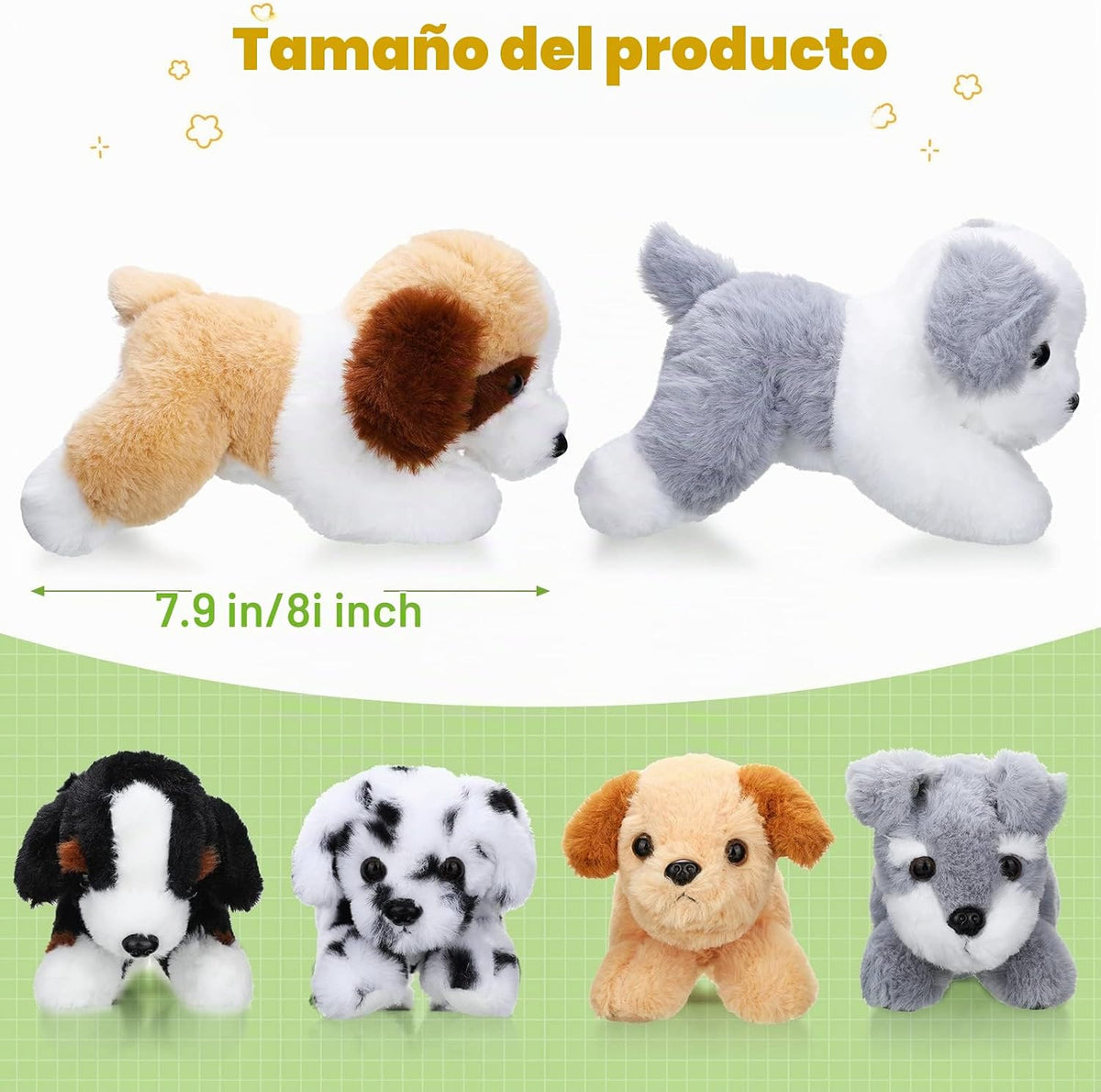 Harrycle 6 piezas 20 cm de juguete de peluche de perro cachorro sua...
