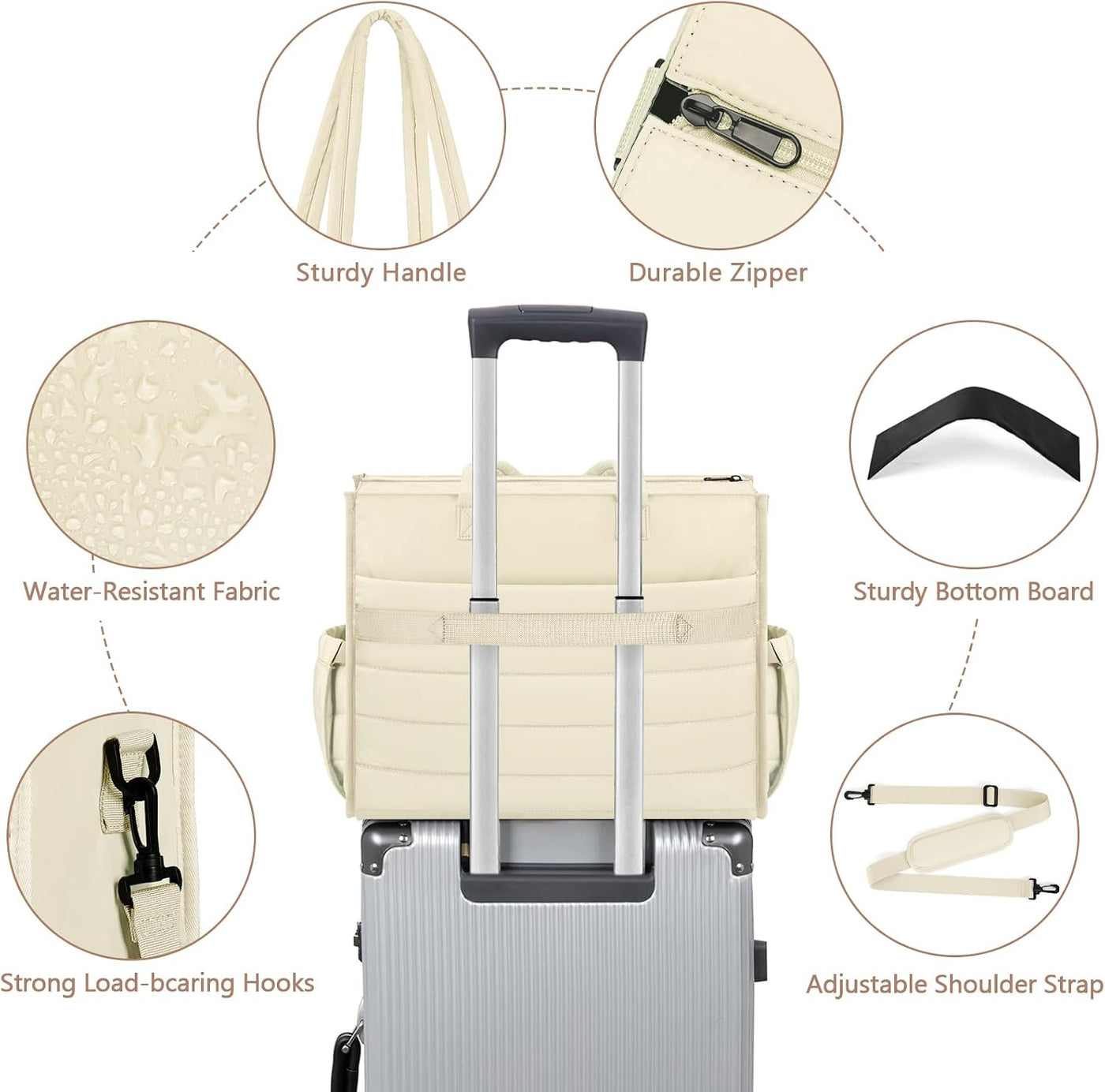 IBFUN Bolso de Pañales para Bebé - Bolso Grande para Bebé 4Pcs con...