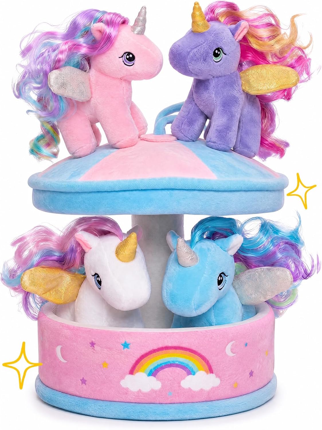 OUOZZZ Juguetes de unicornio para niñas, 4 mini peluches | Casa de...