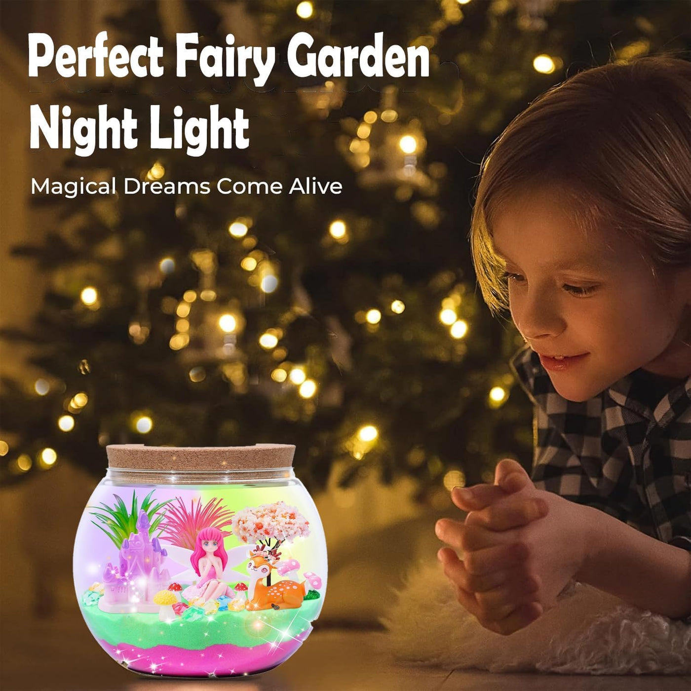 Hannstar Kit de terrario de hadas para niñas – Kit de jardín de had...