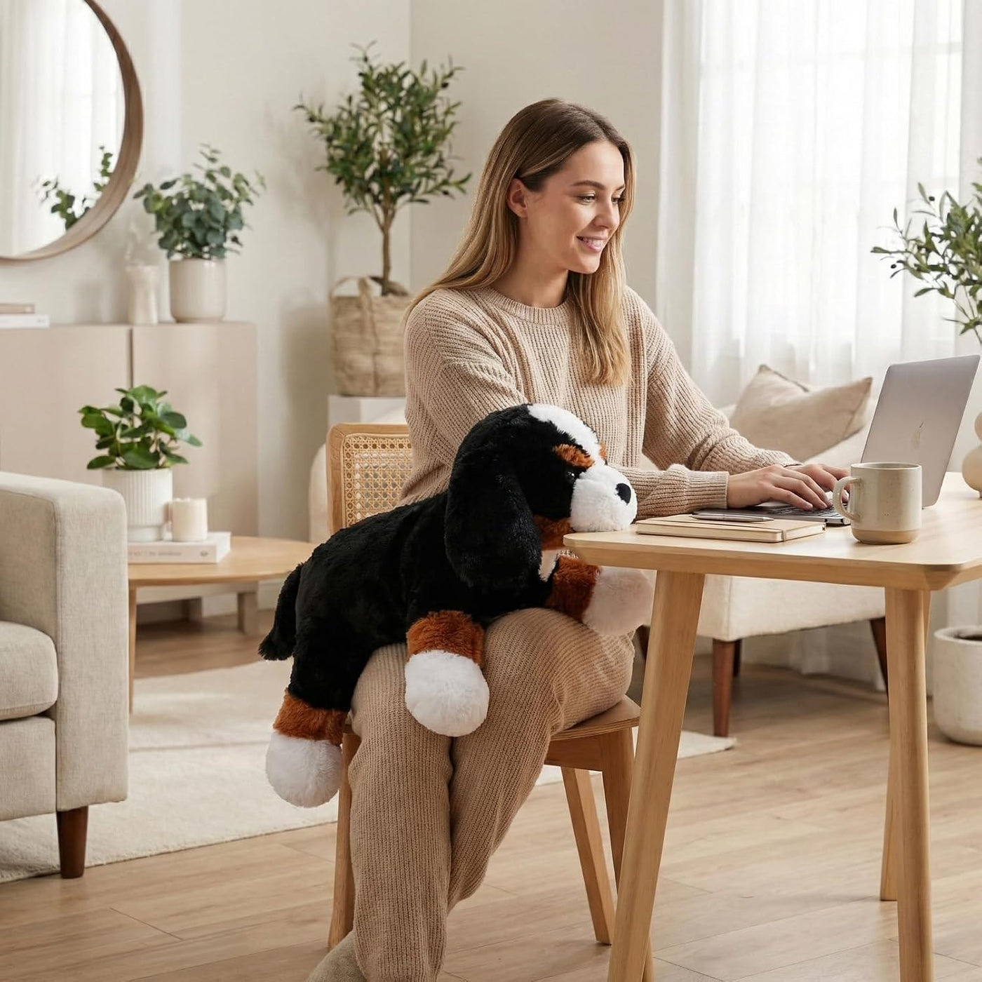 WEIGEDU Juguete de peluche para perro grande, cachorro de montaña b...