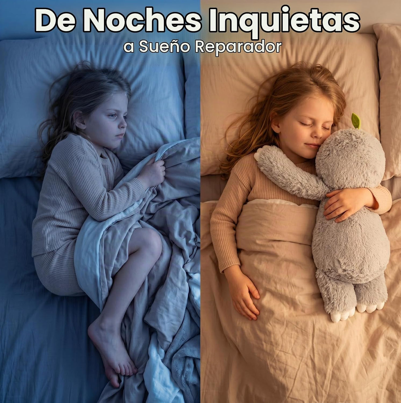 Mewaii Animales de peluche con peso, de felpa de perezoso, calentab...