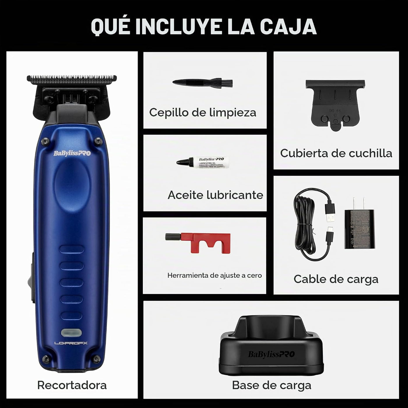 BaBylissPRO Recortadoras compactas LO-PROFX de alto rendimiento par...