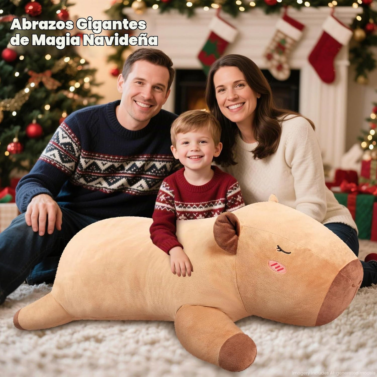 SuzziPals Peluche de Capibara Gigante de 43 pulgadas, Animal de Pel...