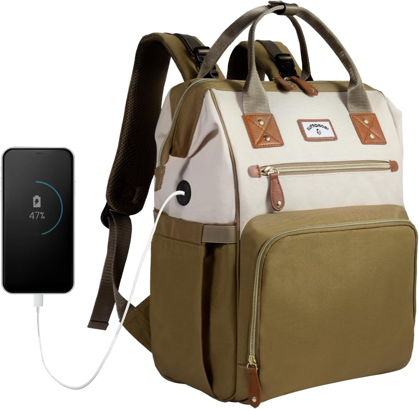 SUPROMOMI Mochila para pañales: bolsa de bebé para niño y niña, bol...