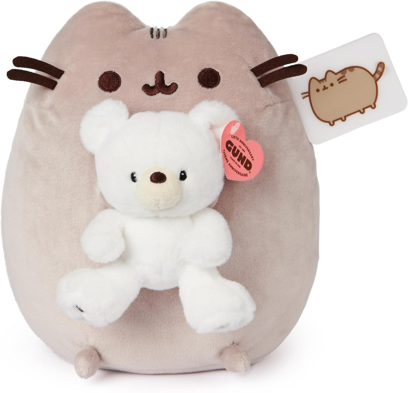 GUND Pusheen con Kai Bear - Gato de peluche con oso de peluche para...