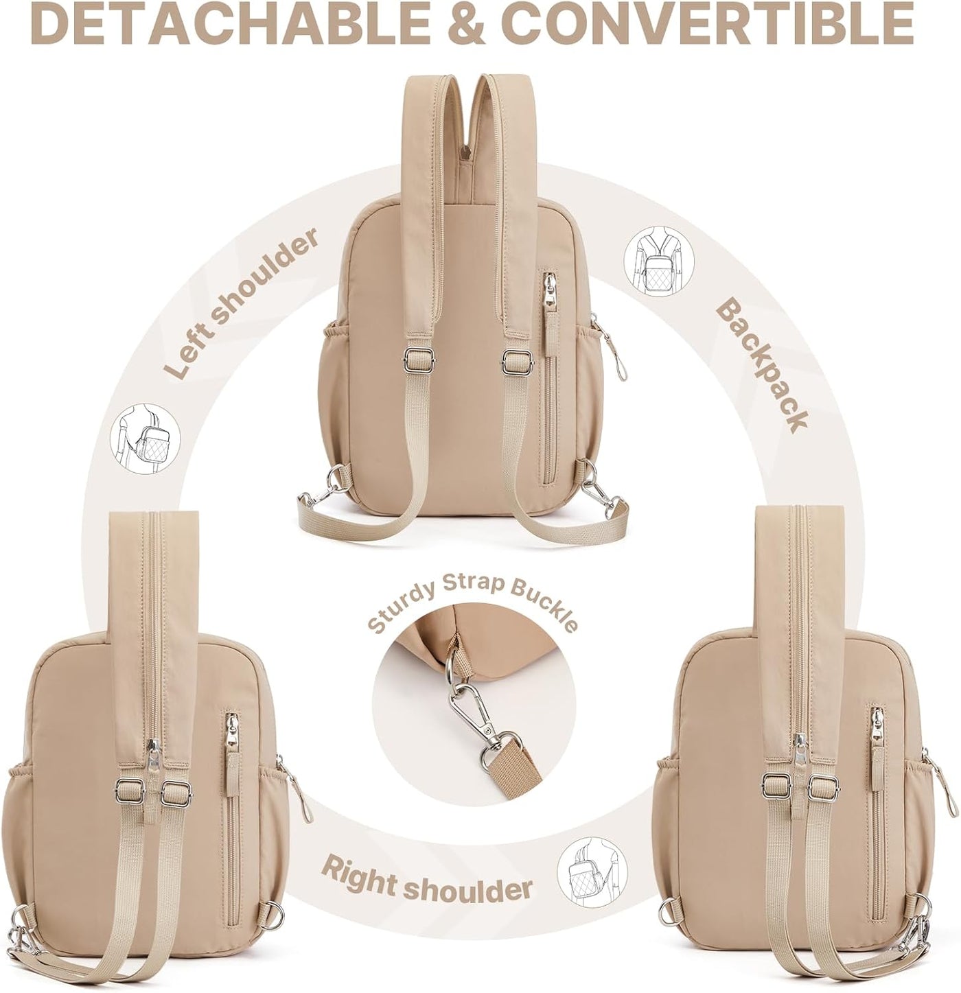G4Free Mochila pequeña para pañales, compacta, convertible, para mu...