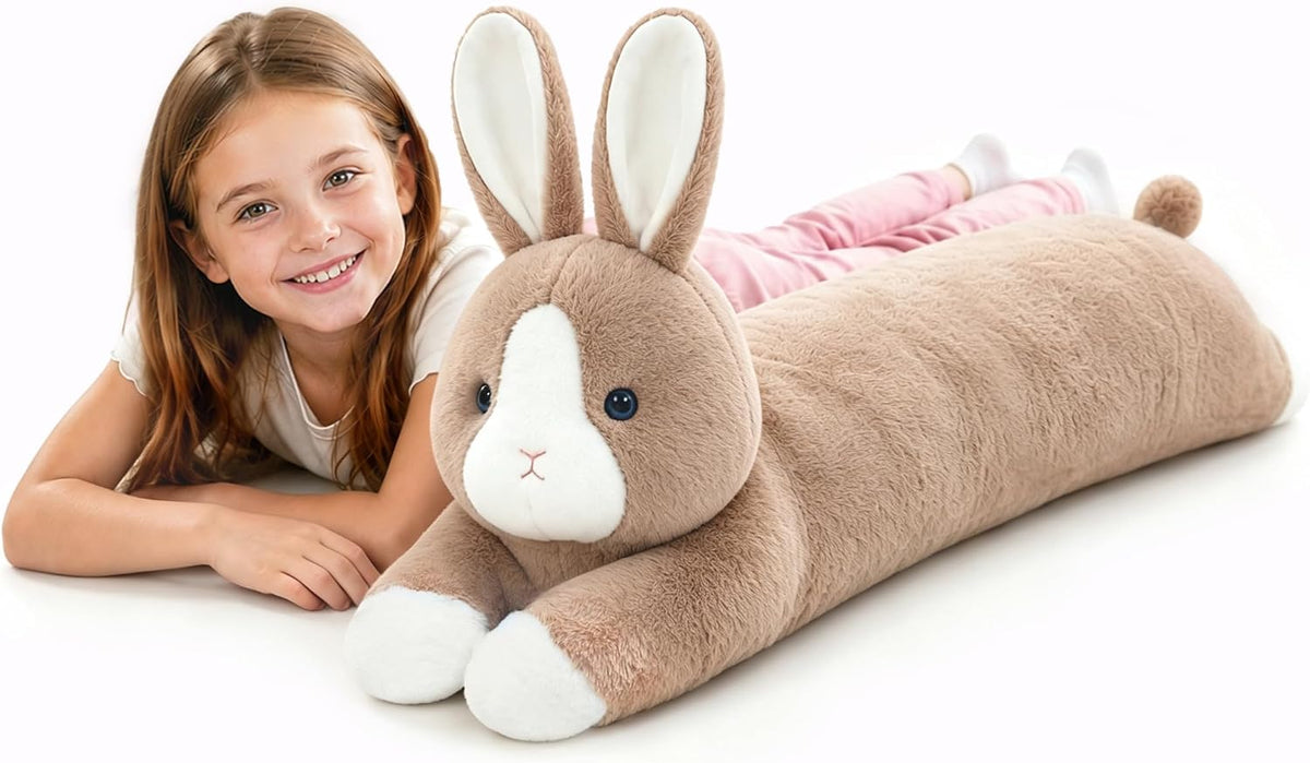 MMguai Peluche de conejo gigante de 40 pulgadas, almohada de felpa...