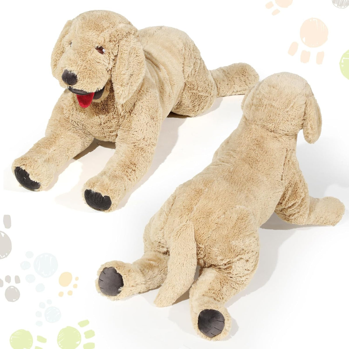 Geosar Animales de peluche de perro de 15.7 pulgadas, suaves juguet...