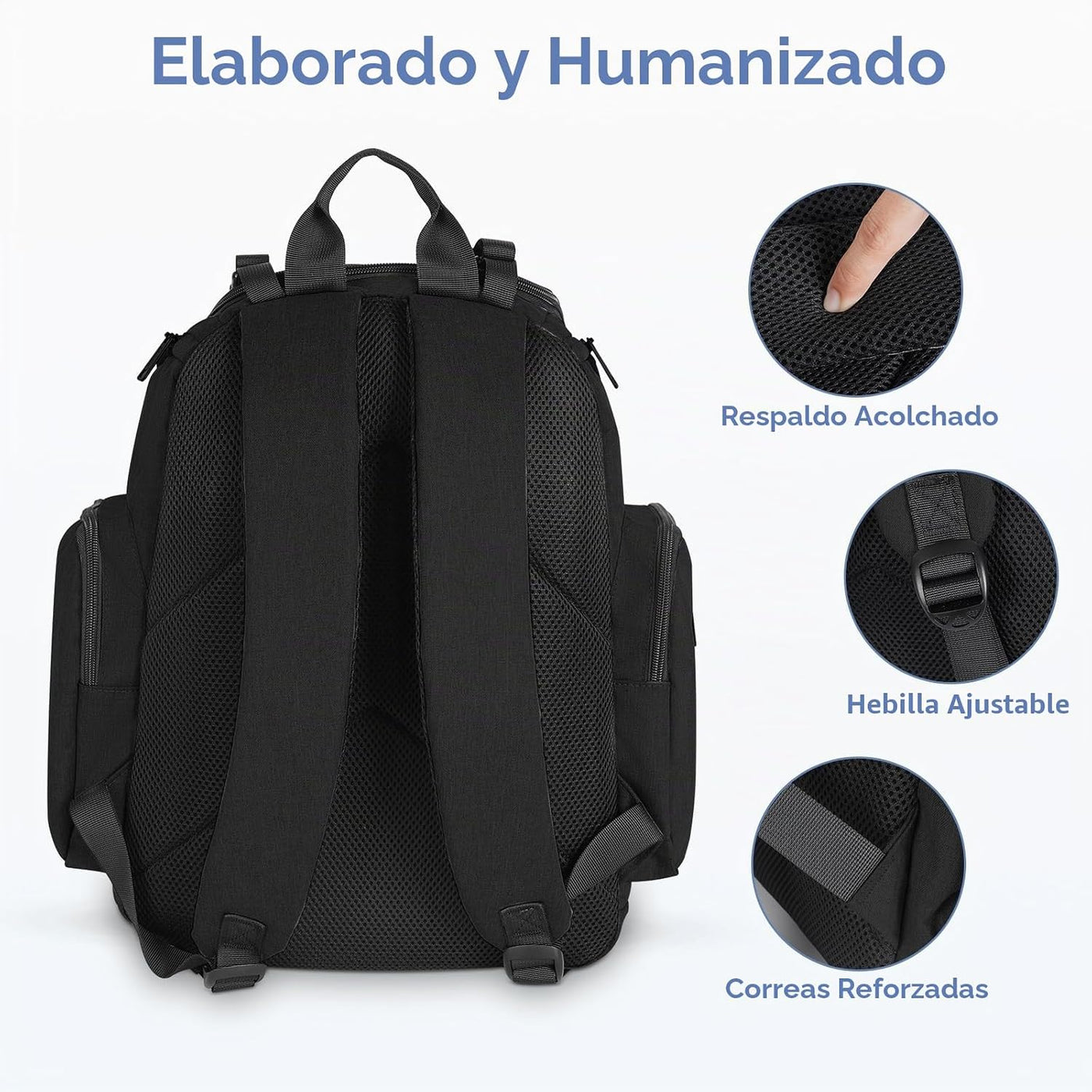 Mancro - Mochila, pañalera, Gran capacidad, impermeable, elegante.,...