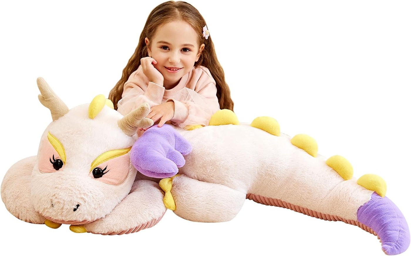 IKASA Juguete de Peluche de Animal de Dragón Gigante, Dinosaurio Gr...