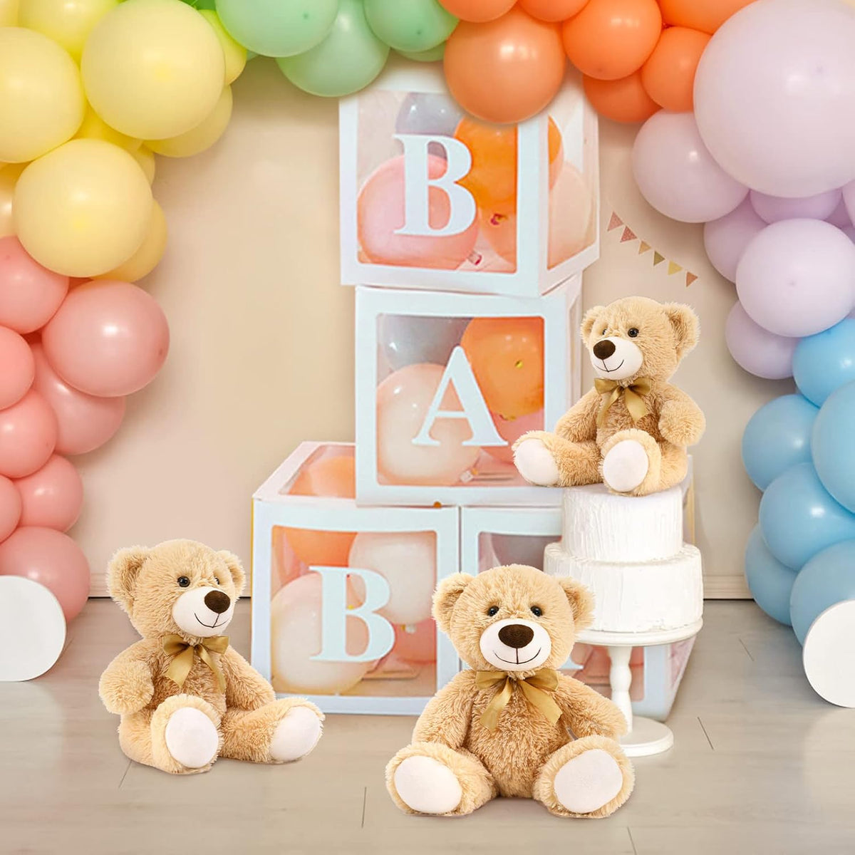 MaoGoLan Oso de peluche a granel para baby shower, paquete de 10 pe...