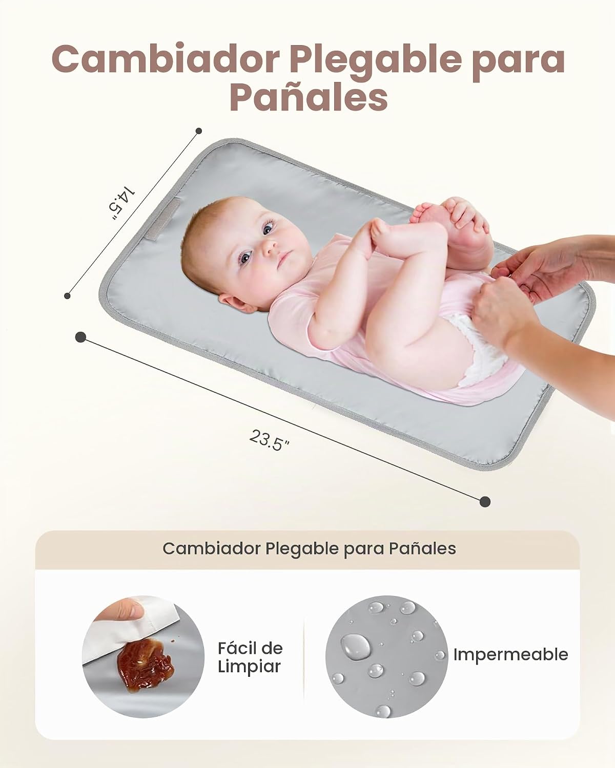 LOVEVOOK Mochila para pañales, bolsa de bebé portátil de gran capac...