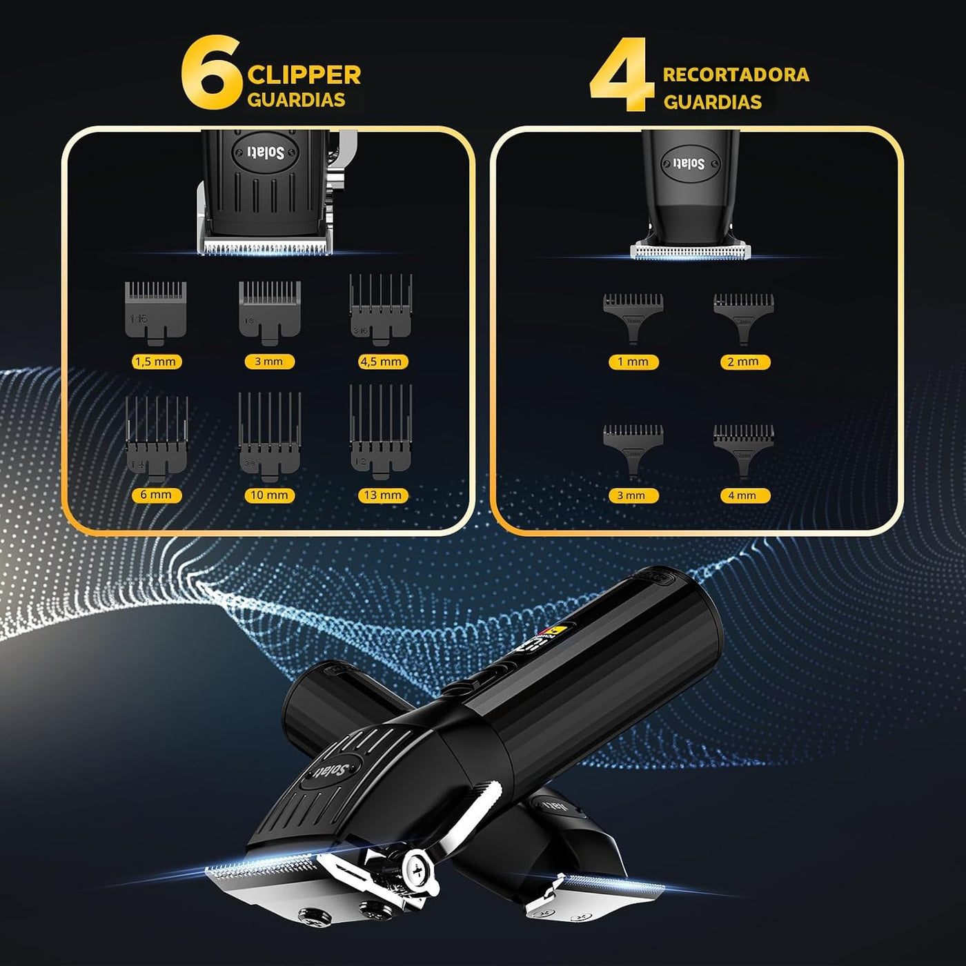 Cortadora de pelo profesional para hombres, kit de recortadores ina...