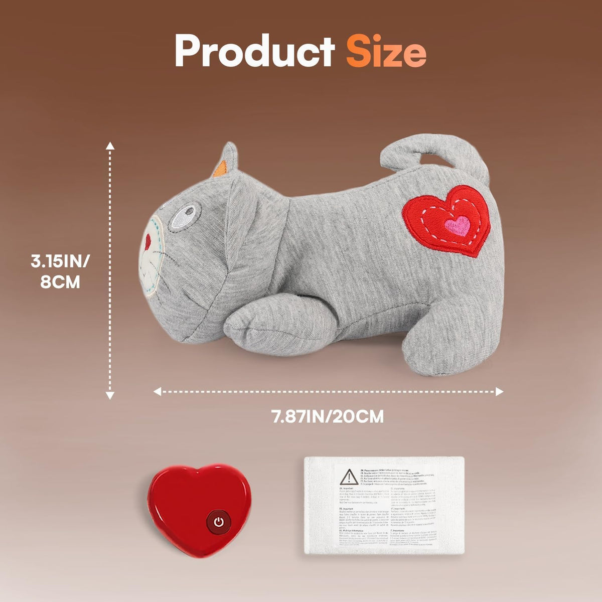 ALL FOR PAWS Heartbeat - Juguete de peluche para gatos, compañero c...