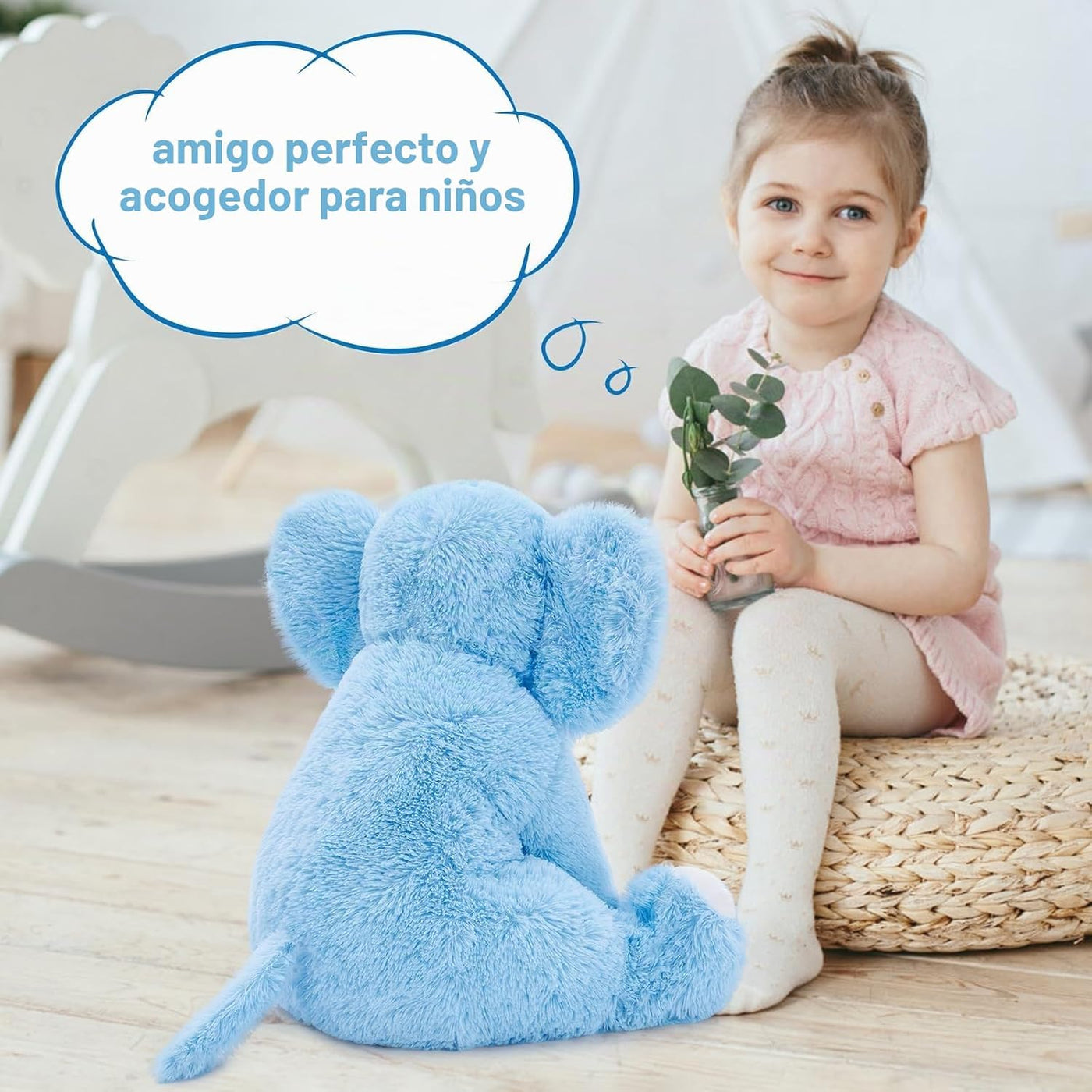 MorisMos Animal de Peluche Elefante Grande, Compañero de Peluche Su...