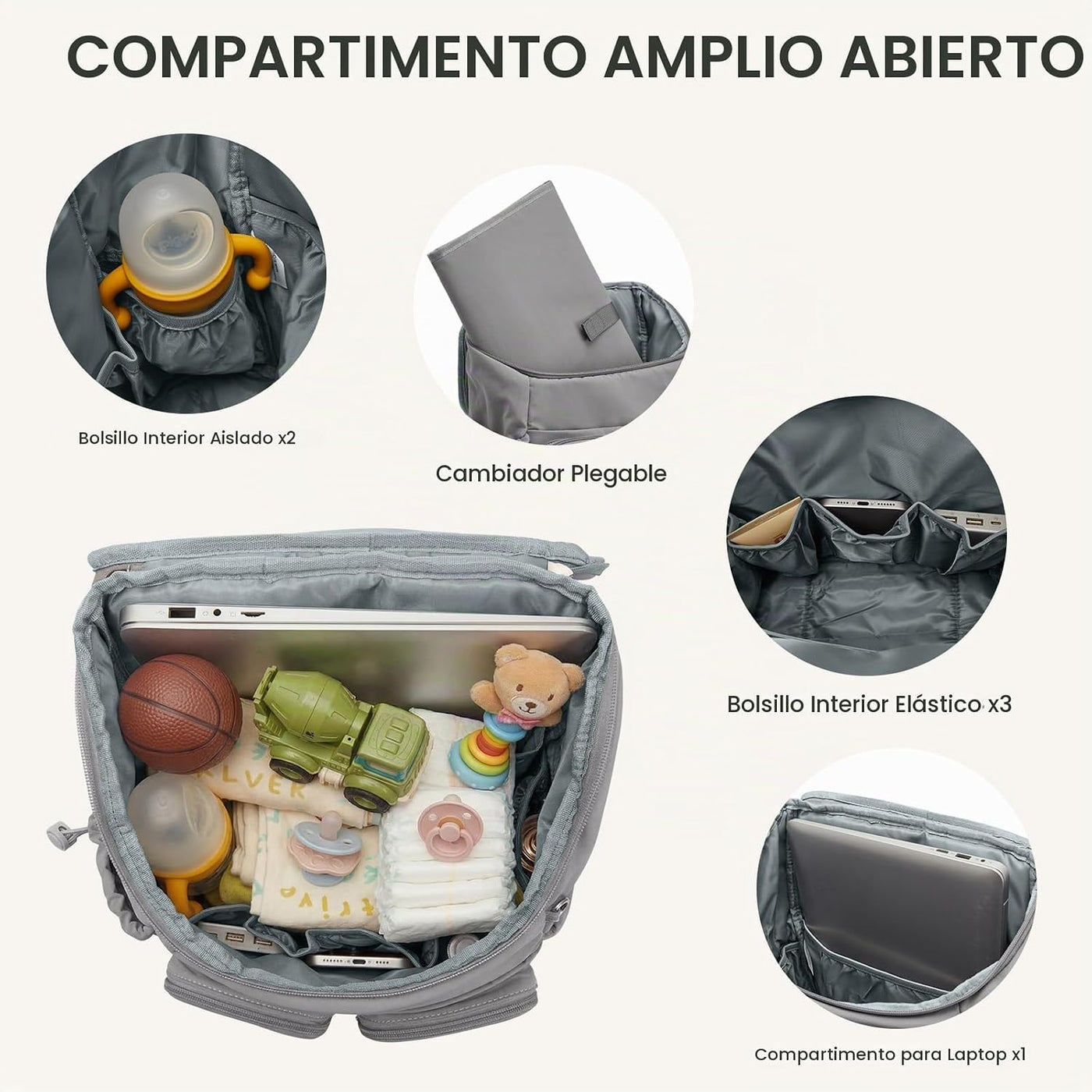 G4Free Mochila para pañales para mamás papás y mamás, bolsa de viaj...