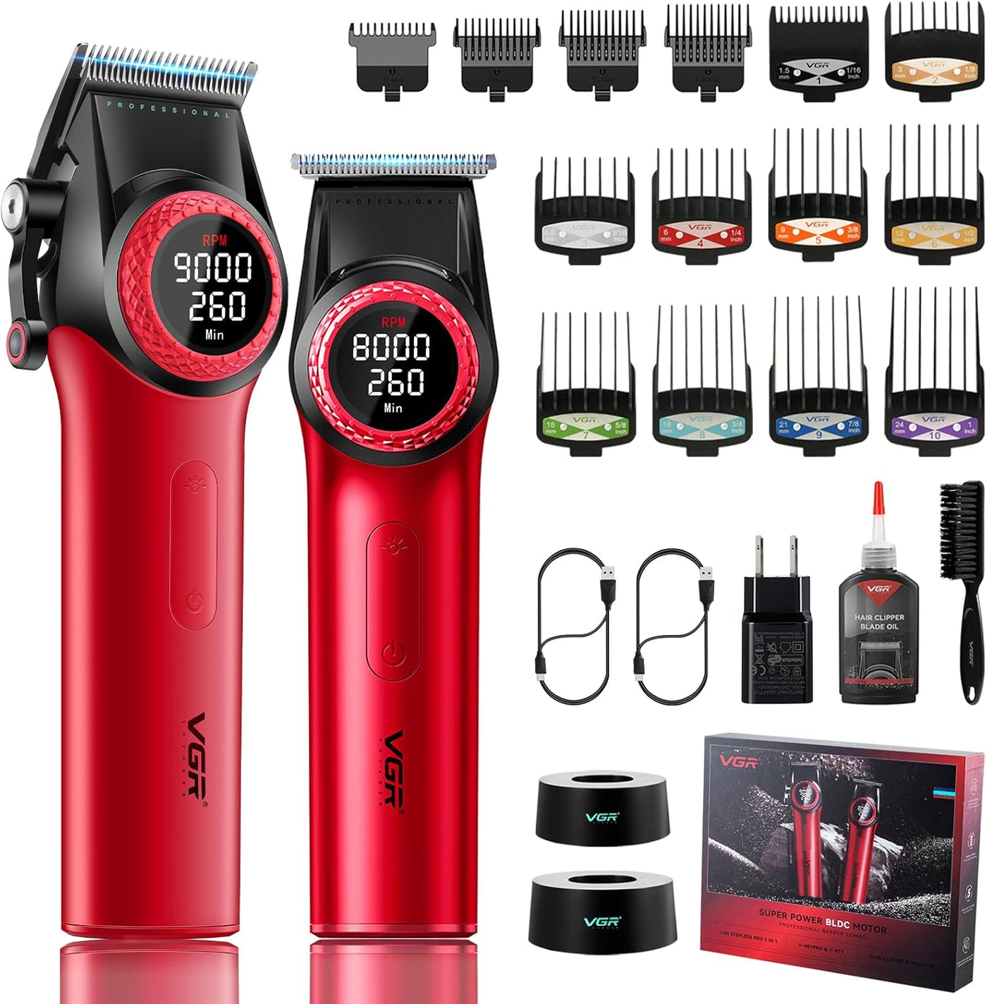 VGR 001 y 977 - Cortapelos profesionales para hombres, cortapelos i...
