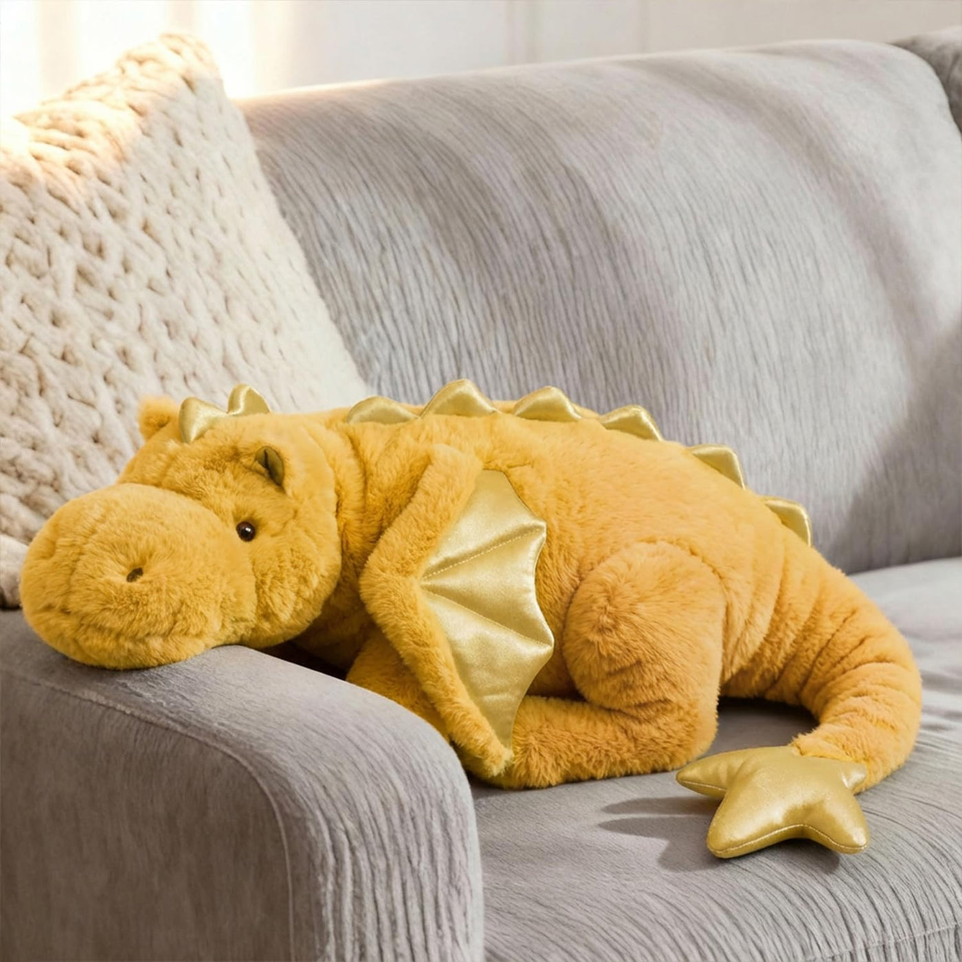 ARELUX - Gran juguete de peluche de dragón de 36 pulgadas, lindos a...