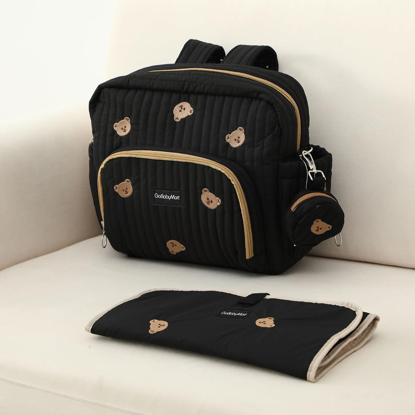 GOBABYMART - Mochila para pañales con cambiador, bolsa de viaje par...