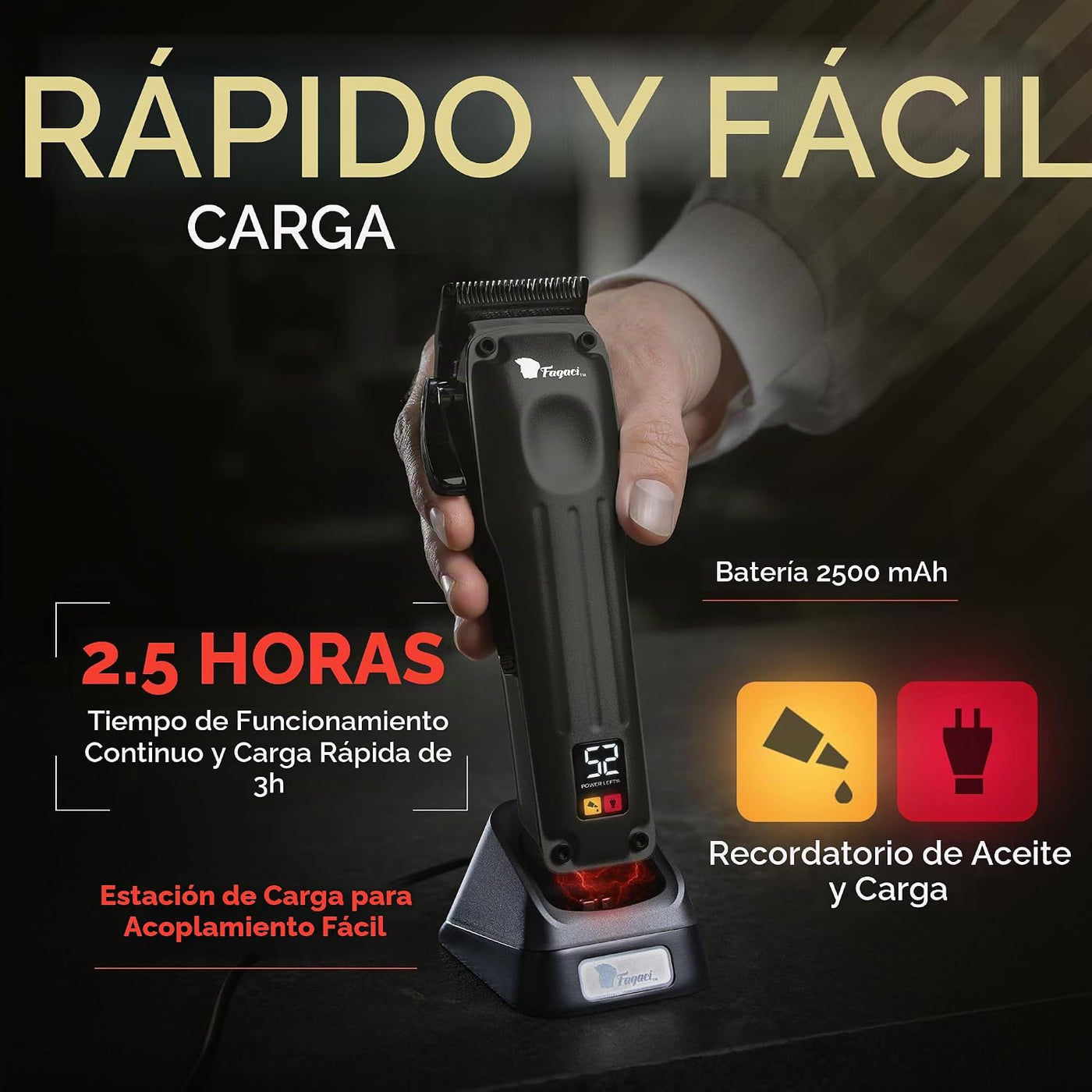 Fagaci Cortadora de pelo profesional para hombres, kit de peluquero...