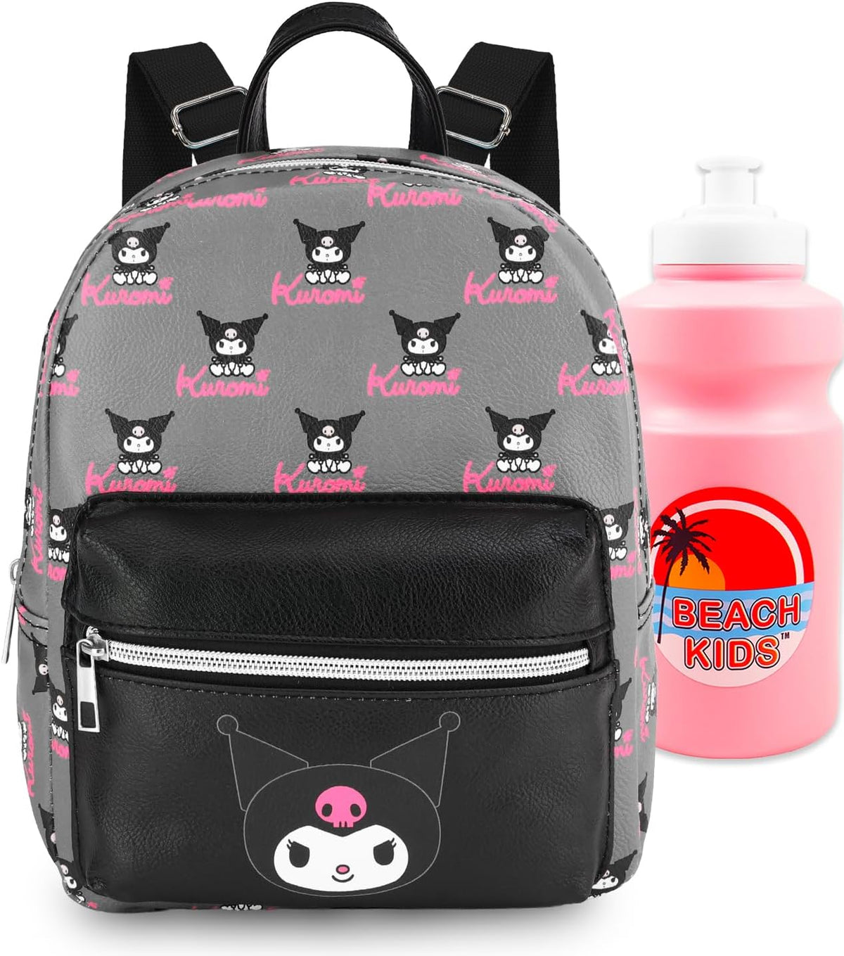 Hello Kitty Kuromi Mini mochila para niñas, mochila de piel sintéti...