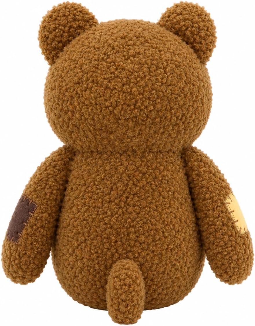 PHHKK Peluche de oso marrón cosido gótico de Halloween, decoración...