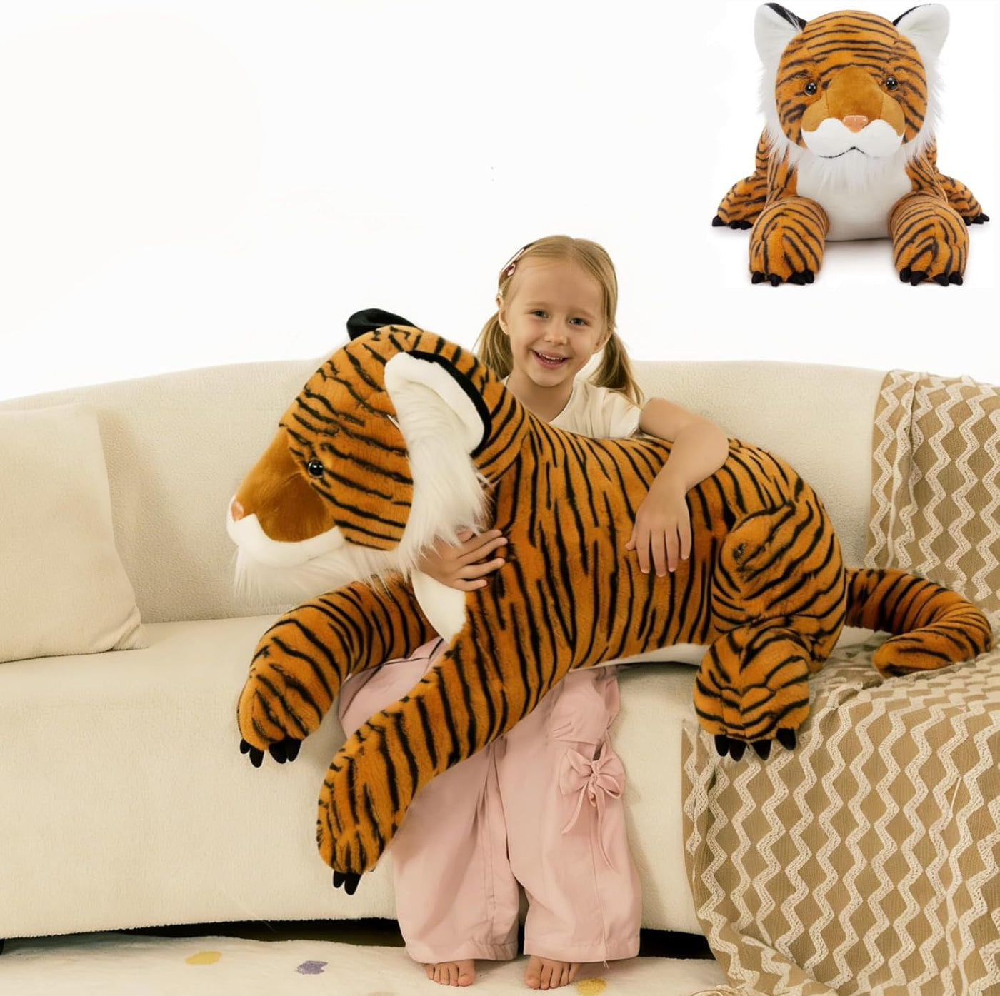 MaoGoLan Peluche de Tigre Gigante \u2013 Juguete de peluche realist...