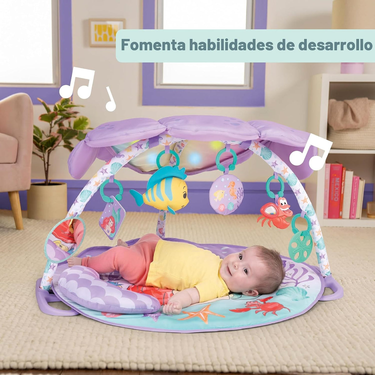 Bright Starts Disney Baby La Sirenita Twinkle Trove Gimnasio de Act...