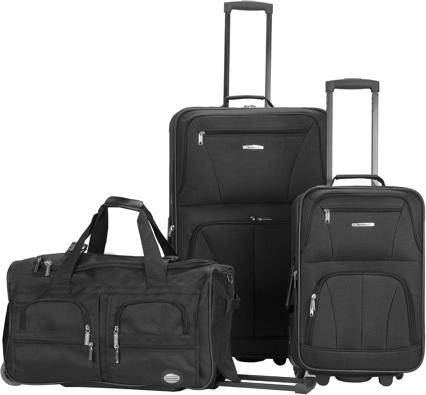 Rockland Vara Softside - Juego de equipaje vertical de 3 piezas, Ne...