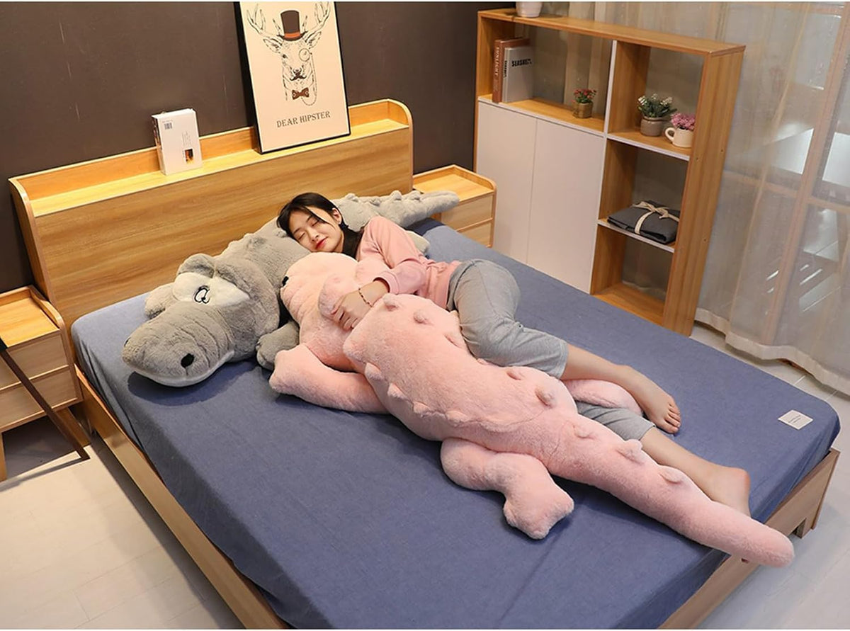 Hofun4U Almohada de peluche de cocodrilo, 67 pulgadas, diseño de co...