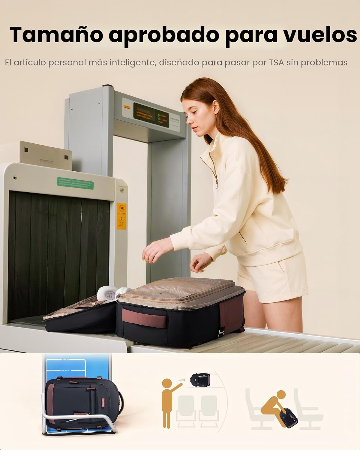 LOVEVOOK Mochila de viaje de 50 L para hombres y mujeres, equipaje...