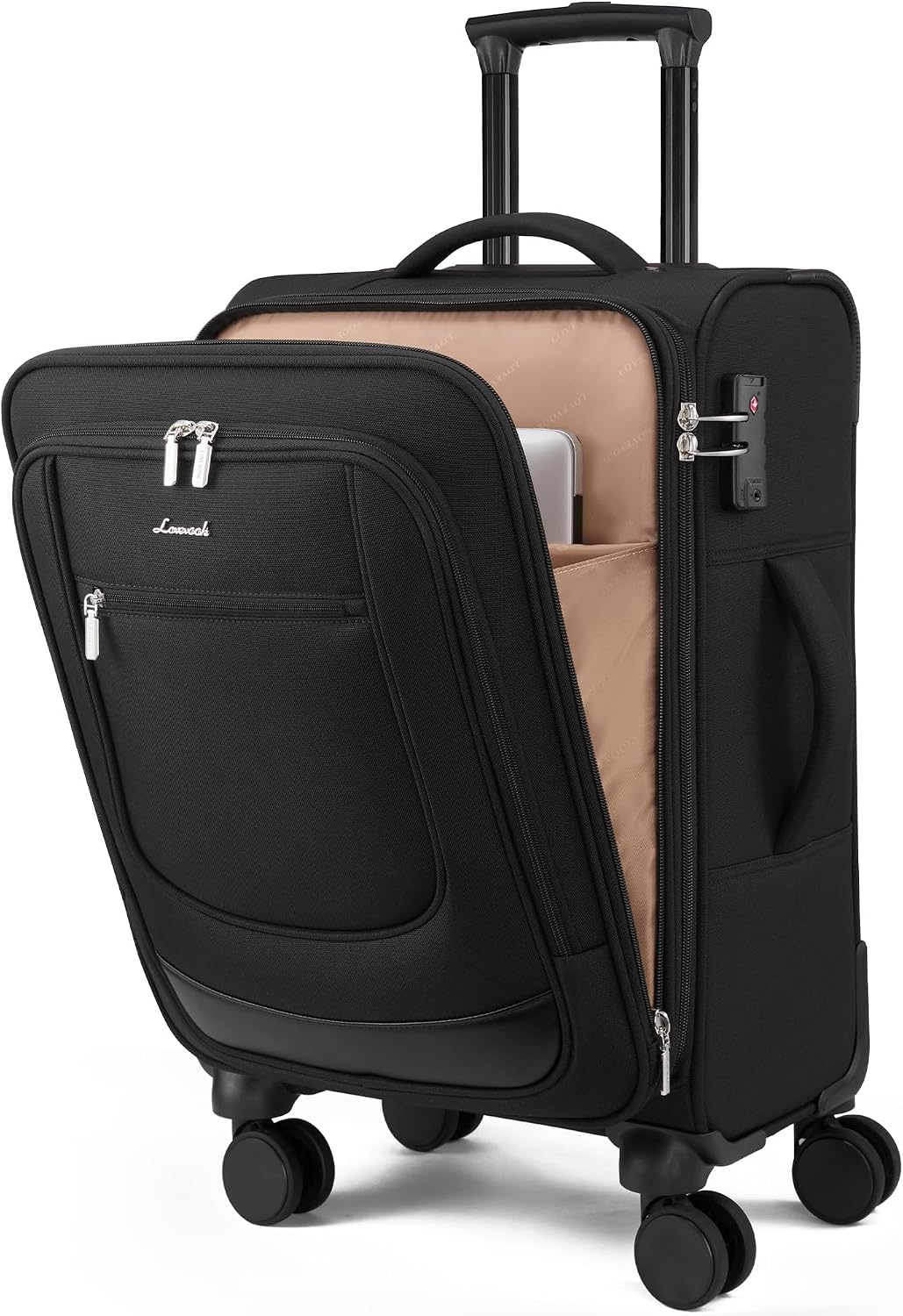 LOVEVOOK Maletas Softside con ruedas para viajes para mujeres y hom...