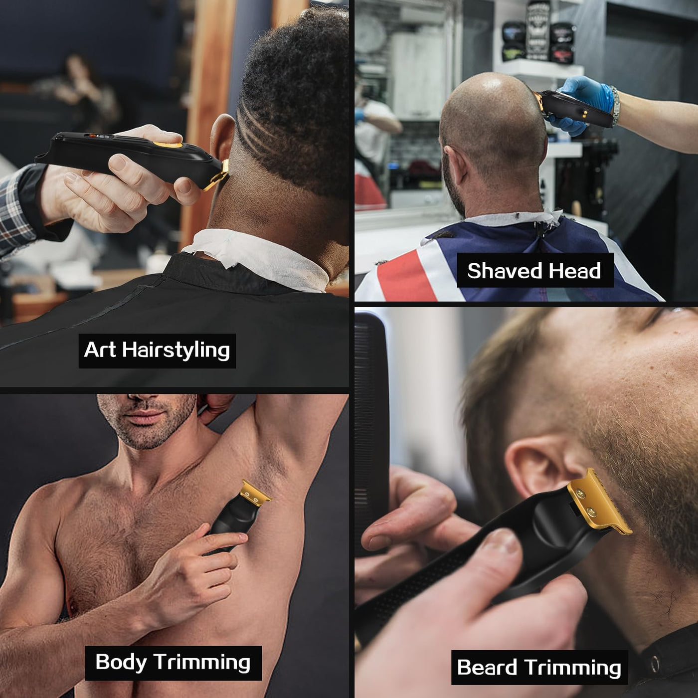 CIICII Juego de cortapelos y recortadores de pelo para hombre, kit...