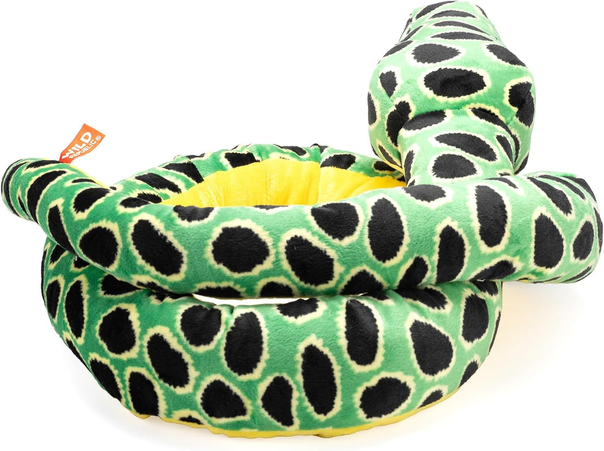 Wild Republic Serpiente anaconda de gran cabeza de 70 pulgadas de p...