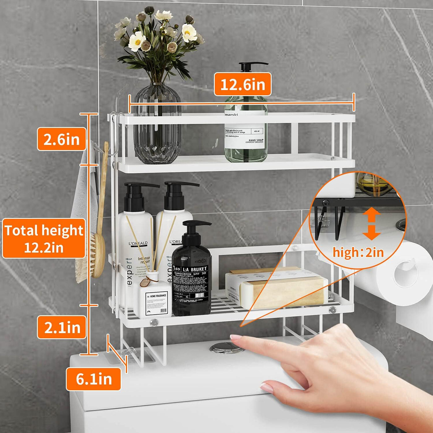 Organizador de Baño Godboat - Gabinete de Almacenamiento Sobre el I...