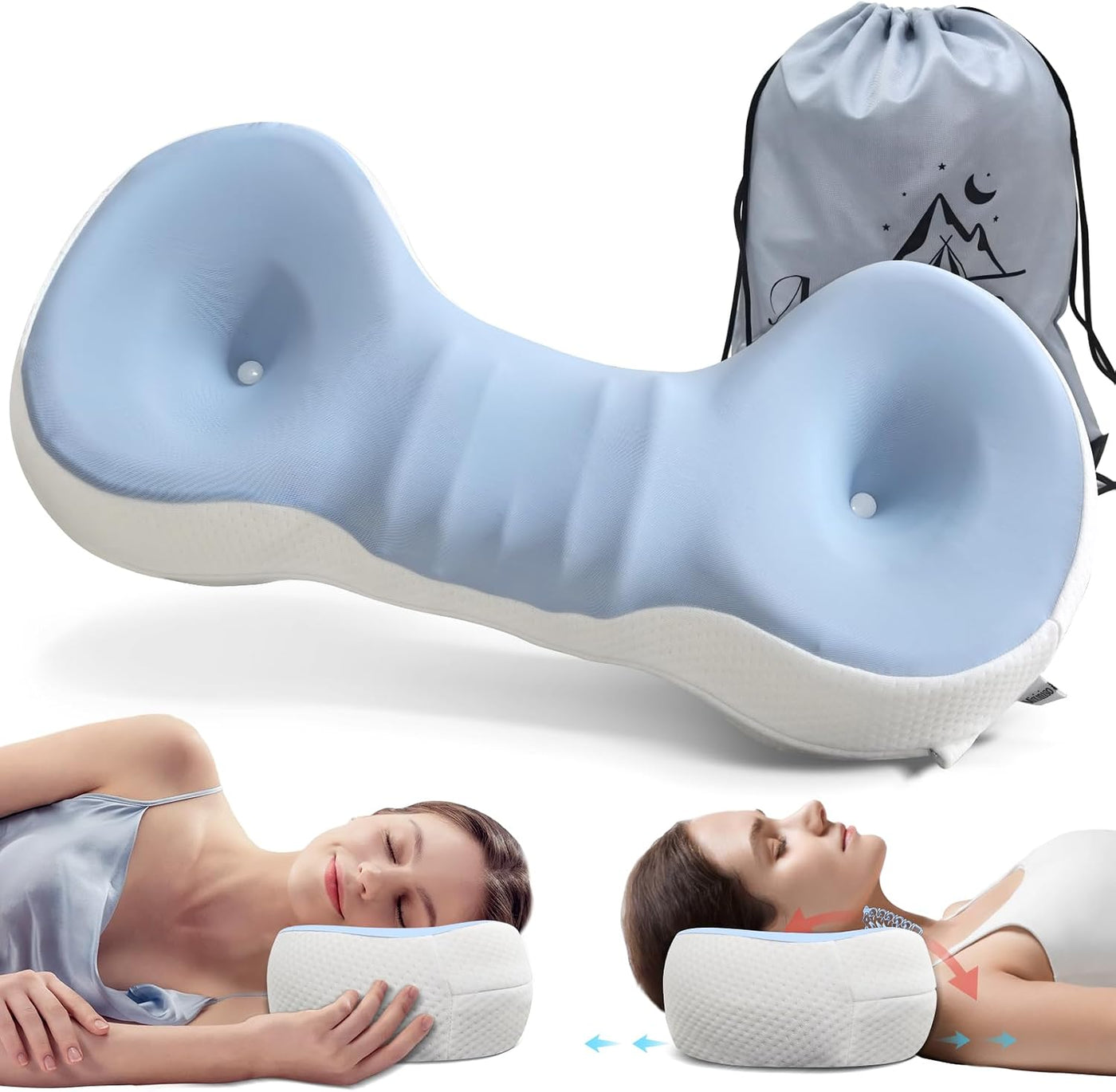 Mixiniso Almohada Cervical para el Cuello, Di Adiós al Dolor de Cue...