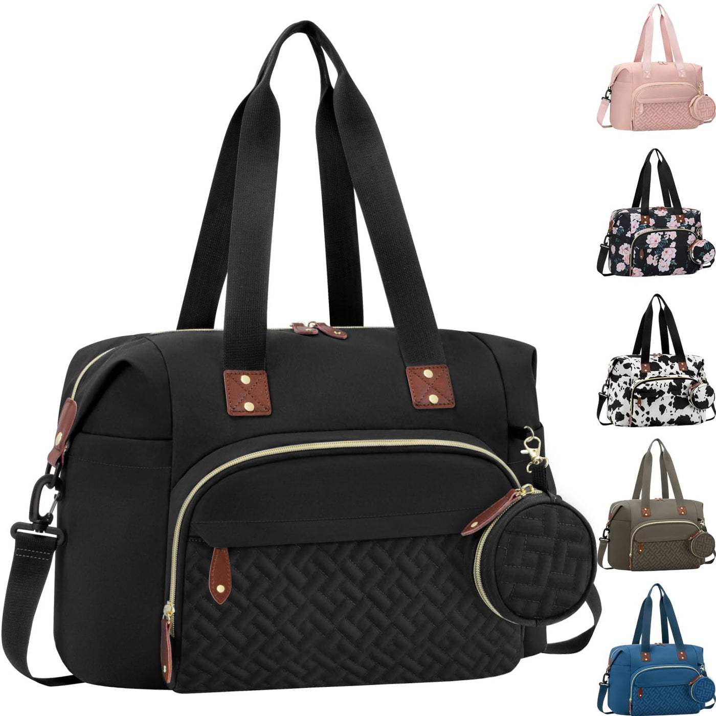 Tenot Bolsa de pañales para bebé, bolsa de viaje para pañales con f...