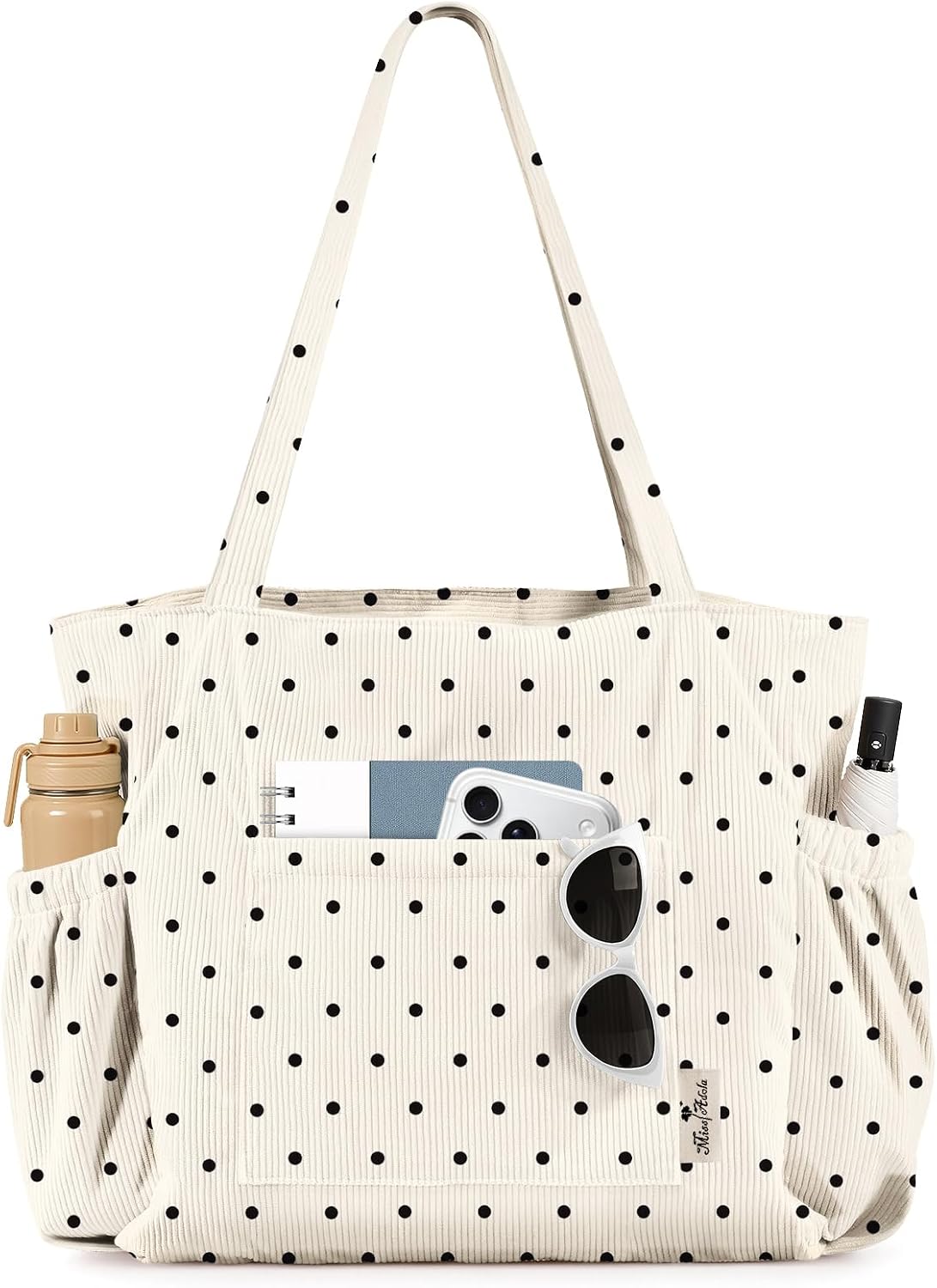 Miss Adola Bonita Bolsa Tote de Pana para Mujeres - Bolso de Hombro...