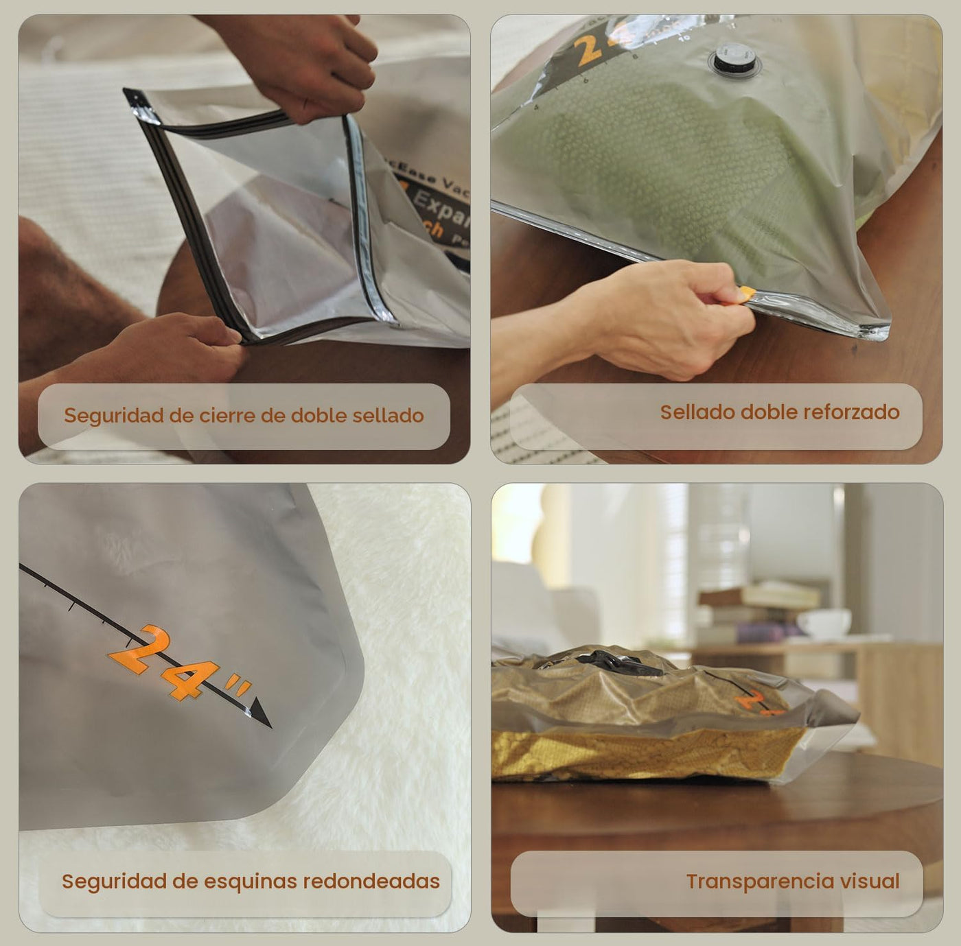 Juego de bolsas de almacenamiento de viaje con bomba inalámbrica re...