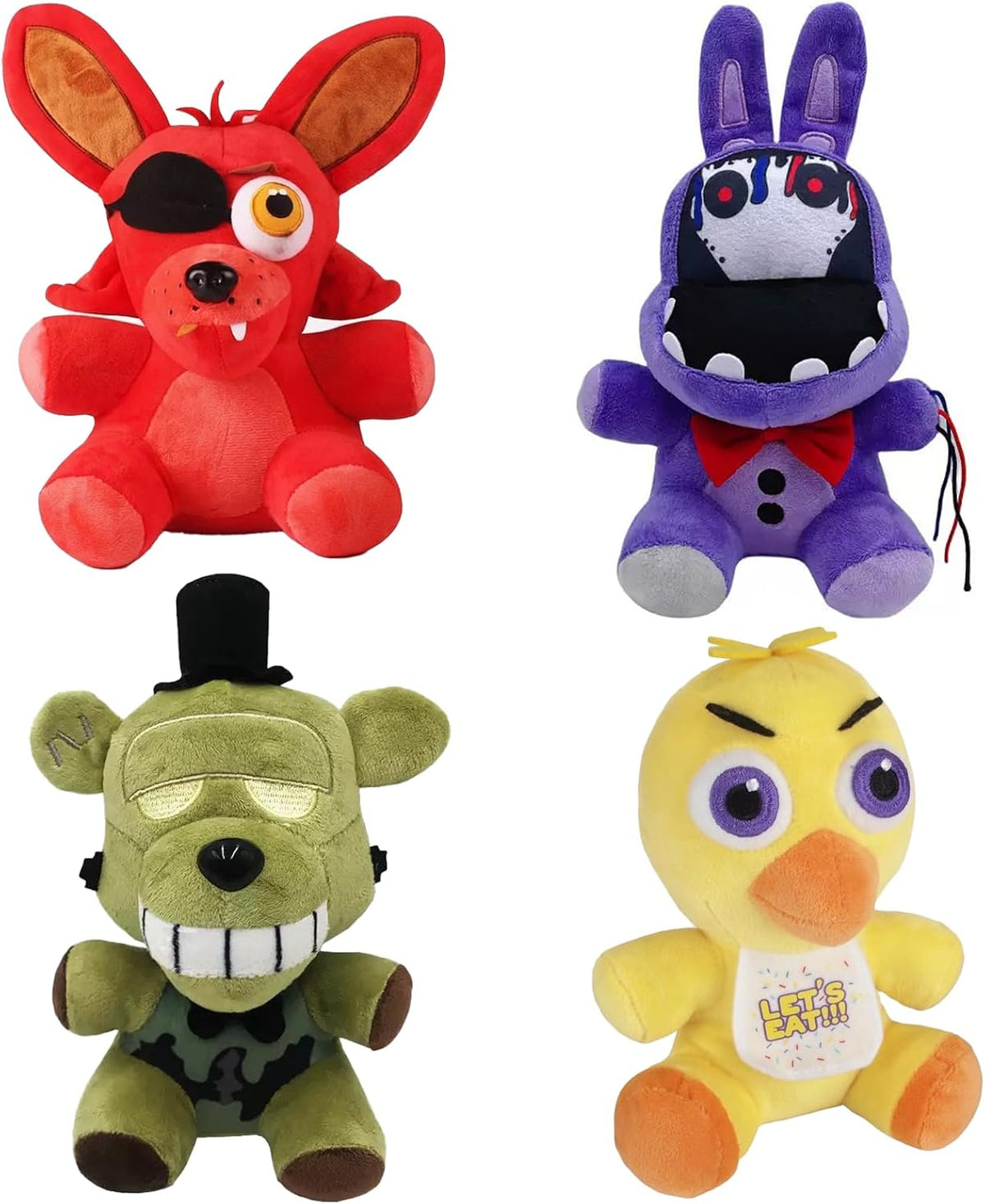 PLIIMONA Juego de 4 juguetes de peluche de animales de terror, anim...