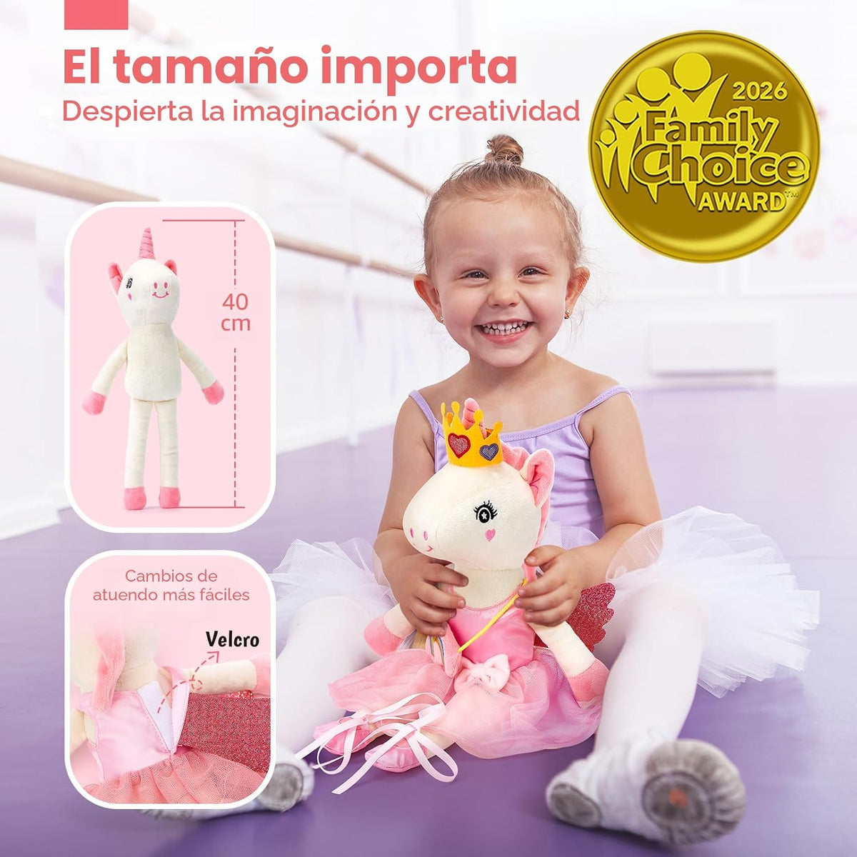 Juguetes de unicornio para niñas de 4 a 6 años, muñeca de bailarina...