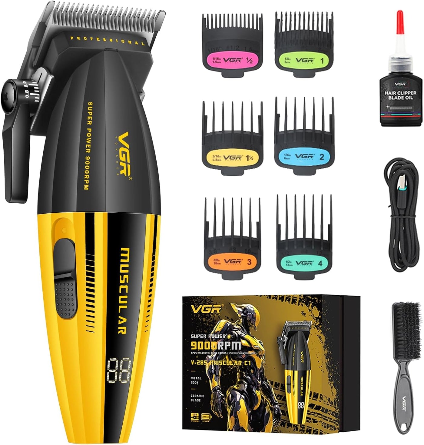 VGR 285 Fresh Fade Cortapelos para Hombres, Cortauñas Profesionales...