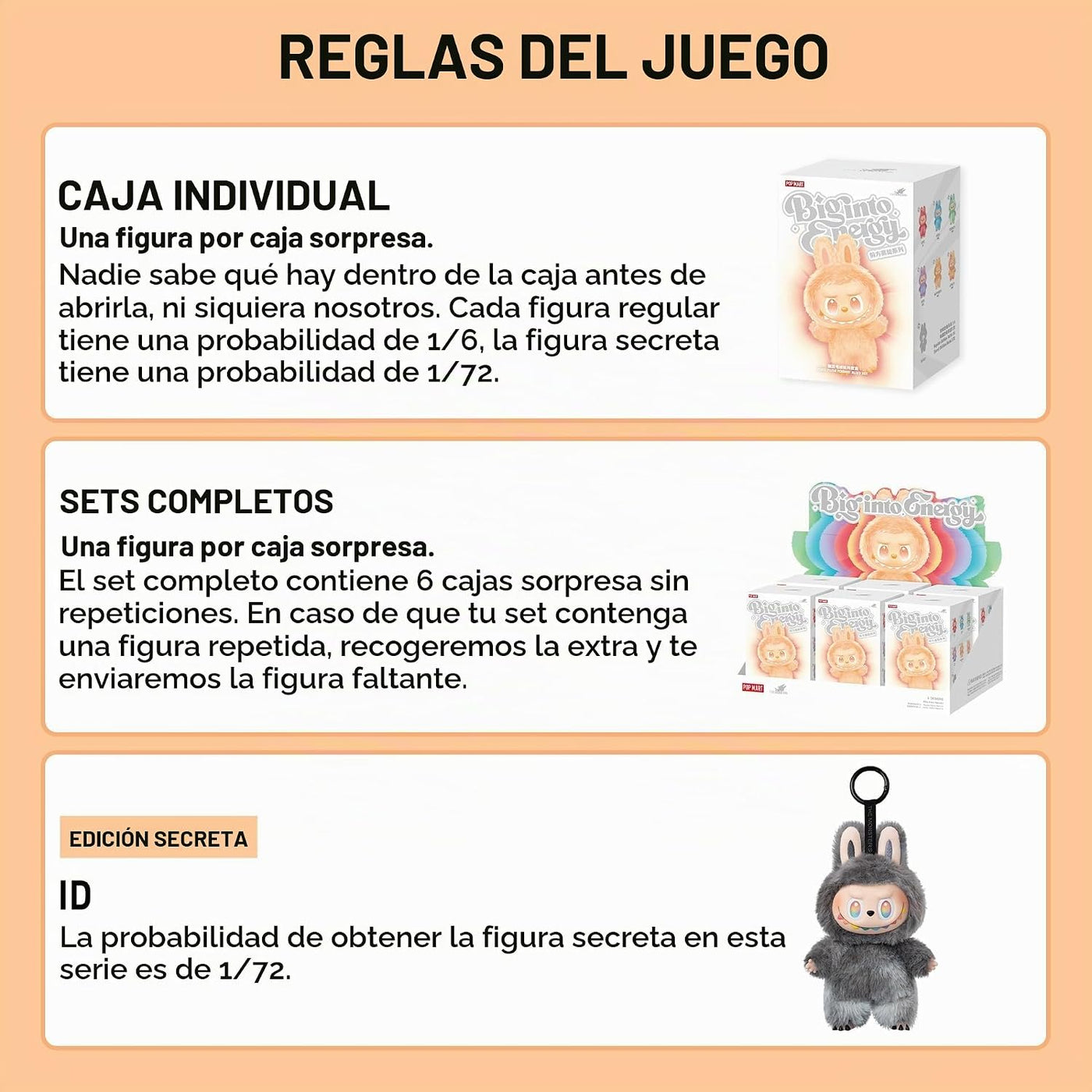 POP MART The Monsters Big into Energy Series - Caja ciega con colga...