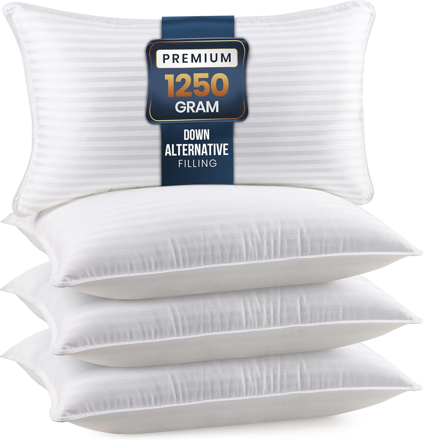 Utopia Bedding Juego de 4 almohadas de cama de hotel para dormir, a...