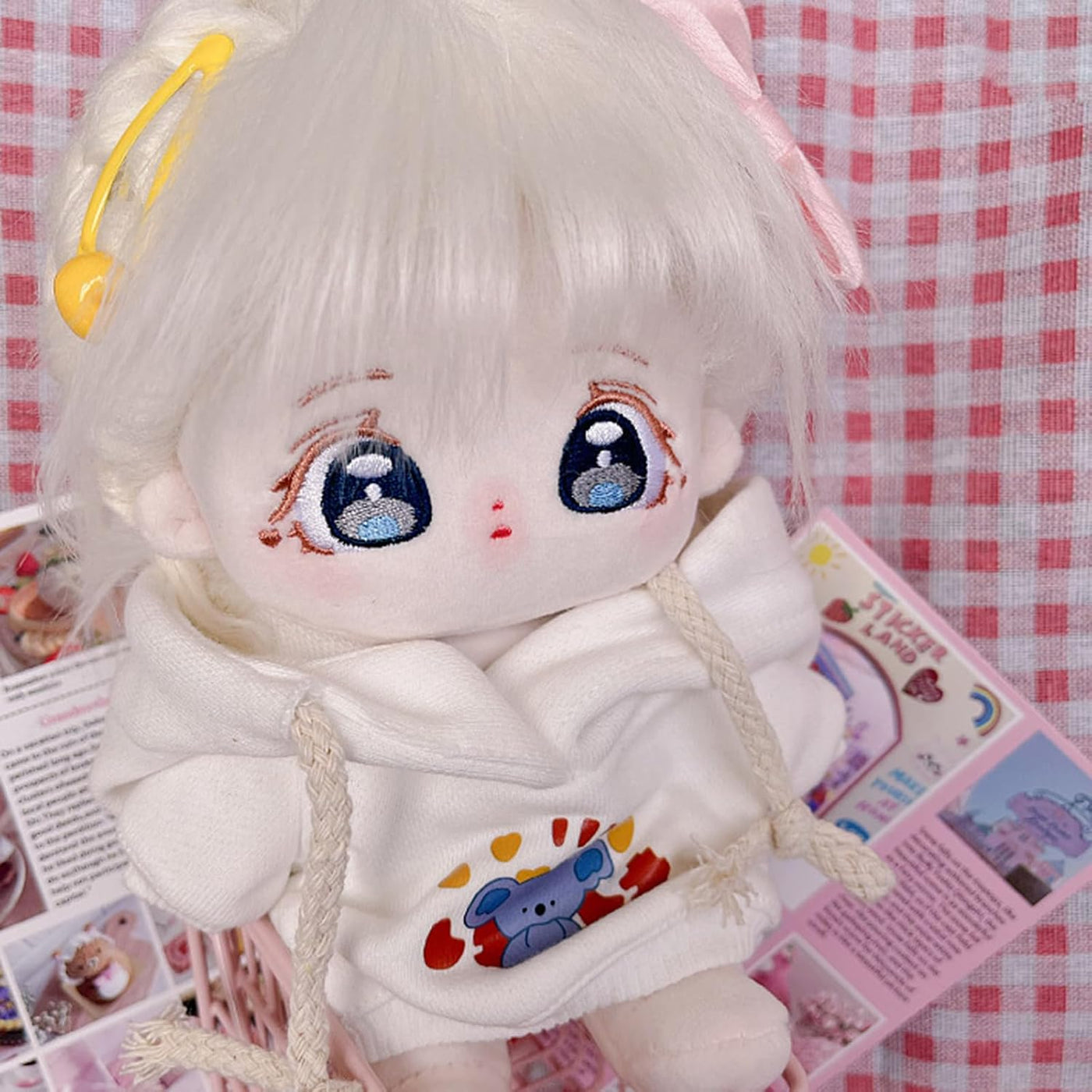 Ruyumei Linda muñeca de peluche de 7.9 in vestida con traje de patr...